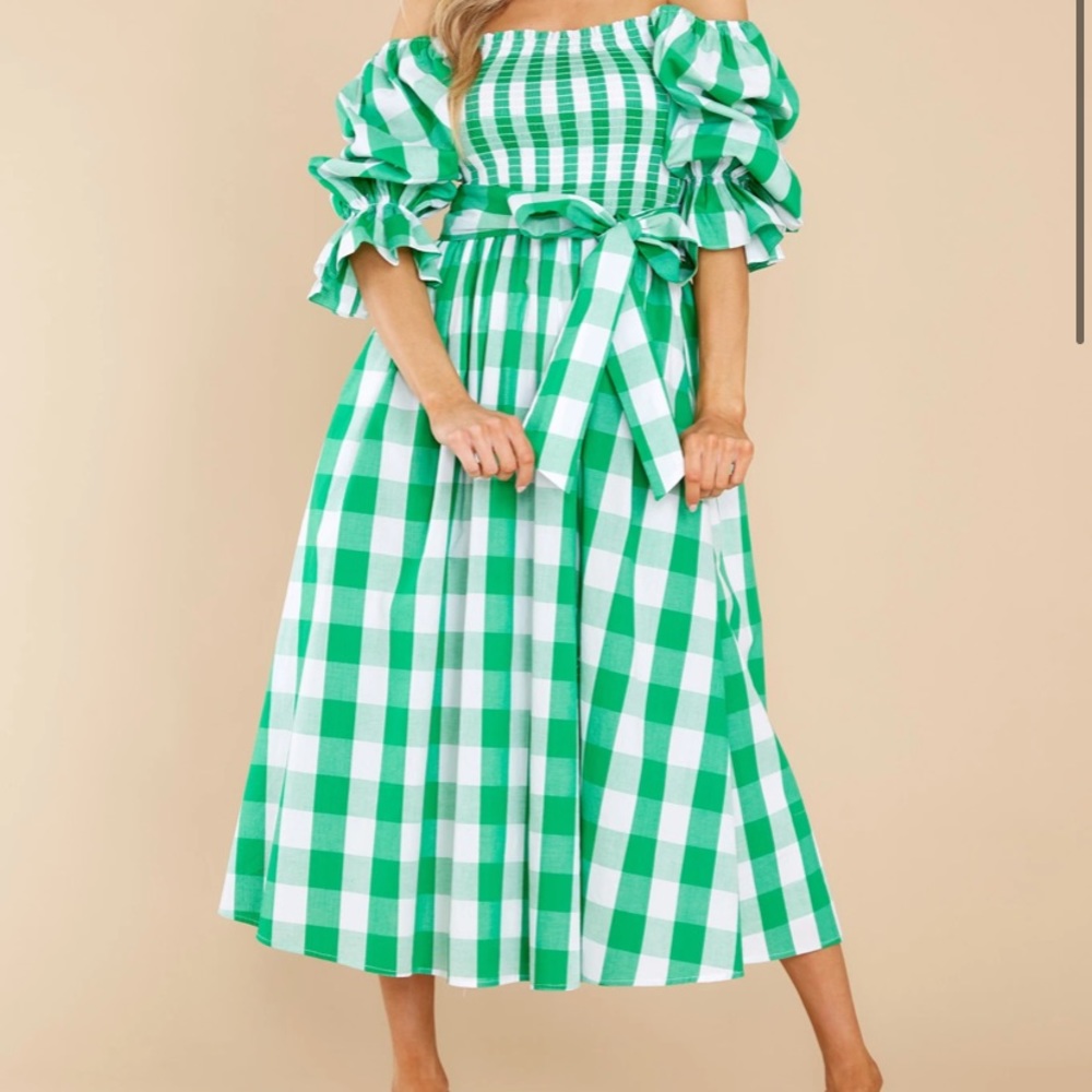 Red Dress Boutique gingham dress NEVER WORN with tags (half off original price!)